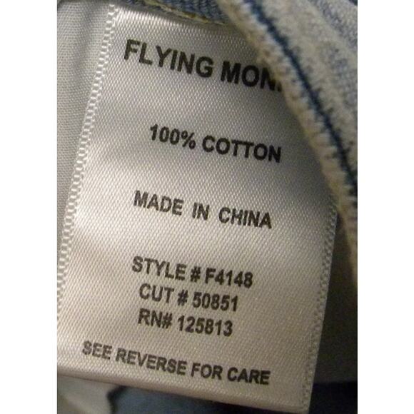Flying Monkey Women's Distressed Mom Jeans Light Wash Straight Leg Size 30 Denim - Picture 7 of 7